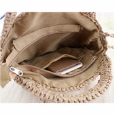 Women Straw Canteen Light Crossbody Bag Phone Beach Bags